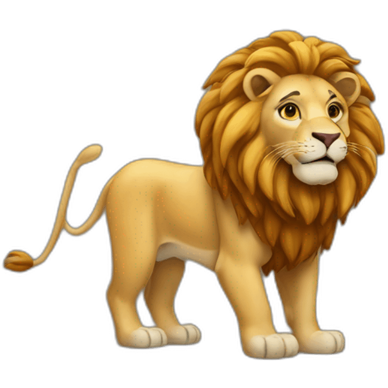 Pantere noit sur un lion emoji