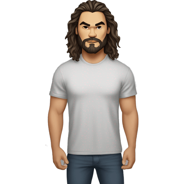 realistic jason momoa wearing tee emoji