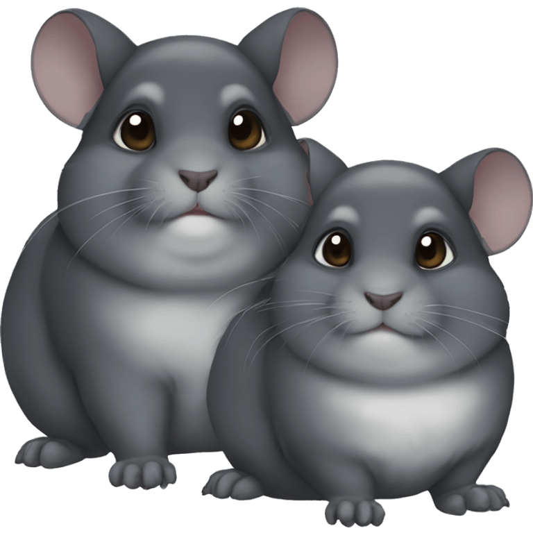 two black chinchillas emoji