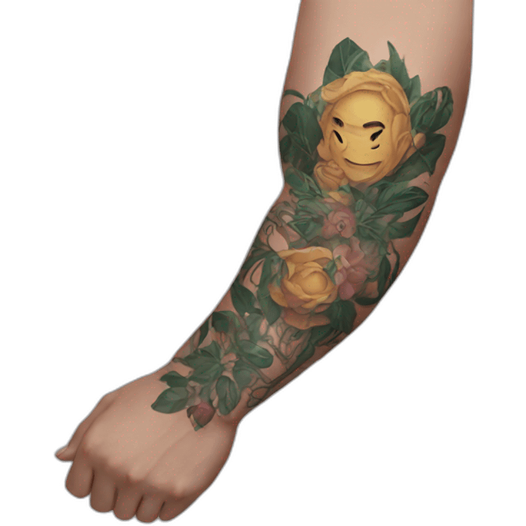 arm with tattos emoji