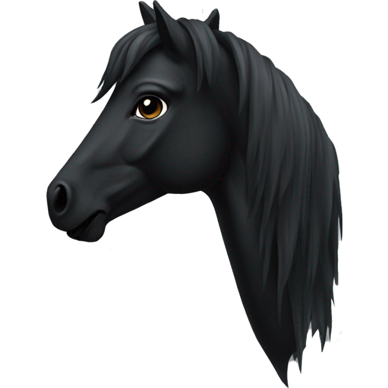 Dark horse black colors emoji