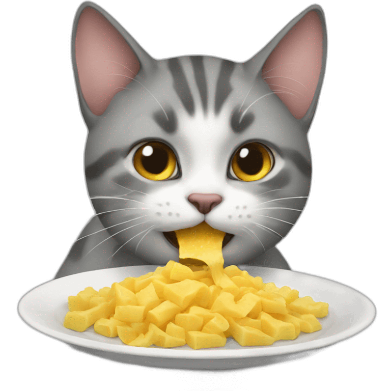 Cat eating  emoji