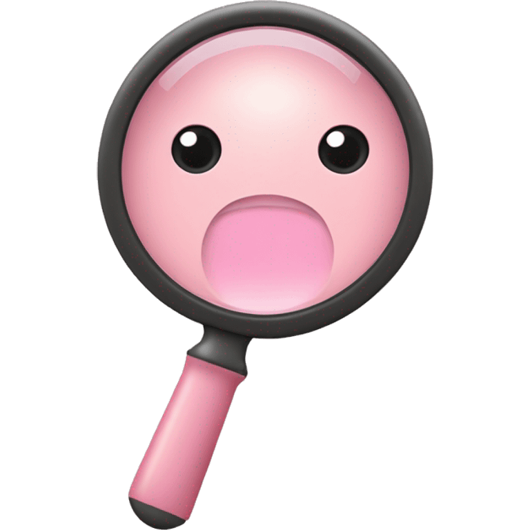 baby pink magnifying glass emoji