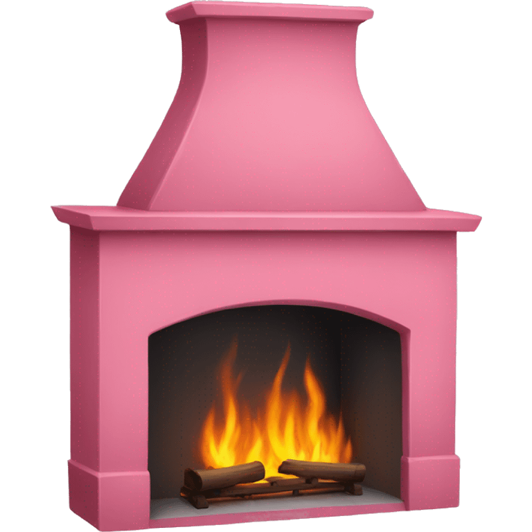 Pink fireplace emoji