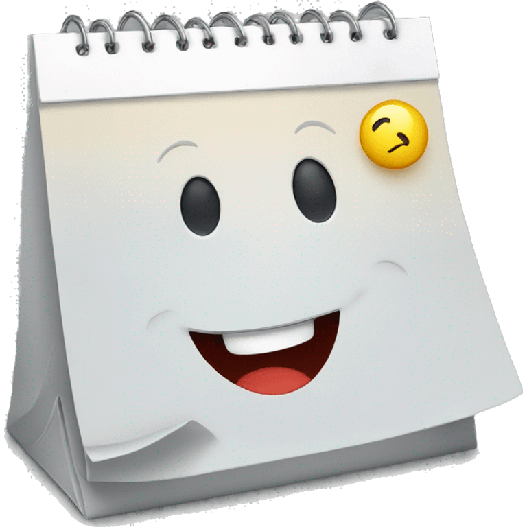 calendar showing friday with smilely emoji