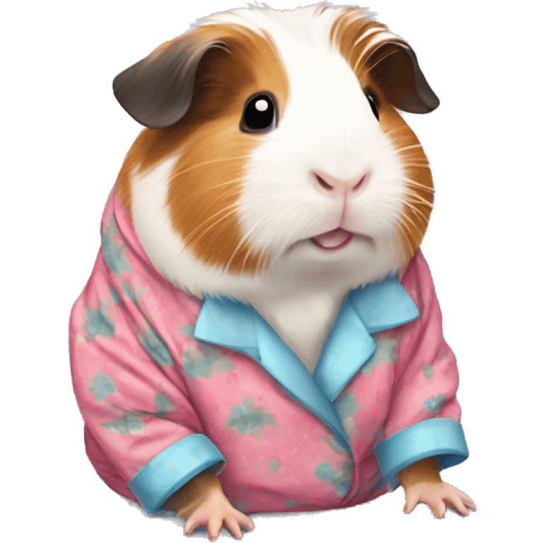 Guinea pig wearing pajamas  emoji