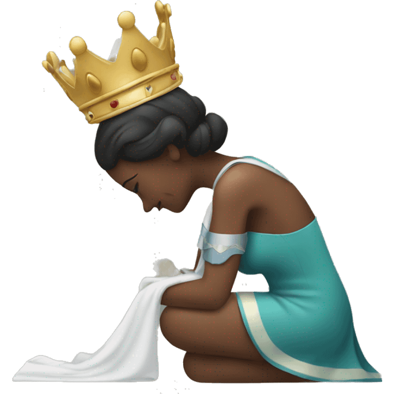 Bowing down to a queen emoji