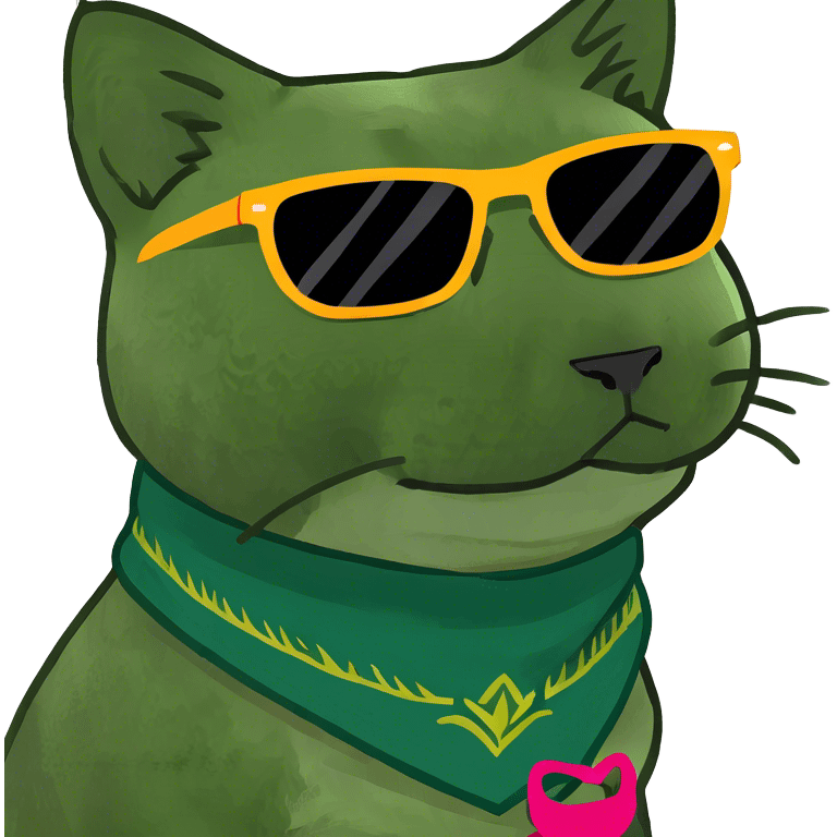 Cat with sunglasses emoji