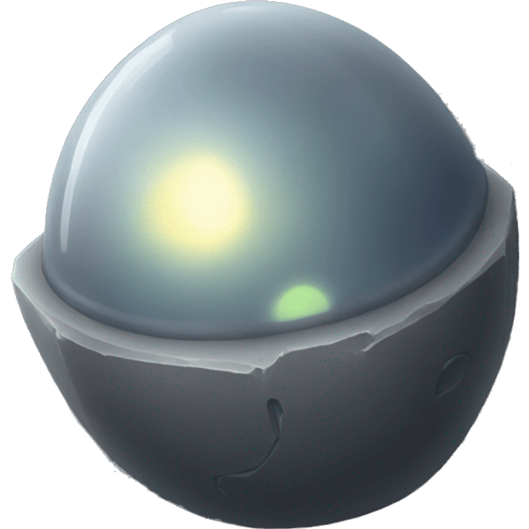 a glowing pure grey space artifact emoji