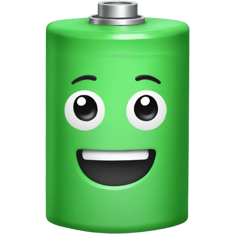 Little bit Smiling Green battery  emoji