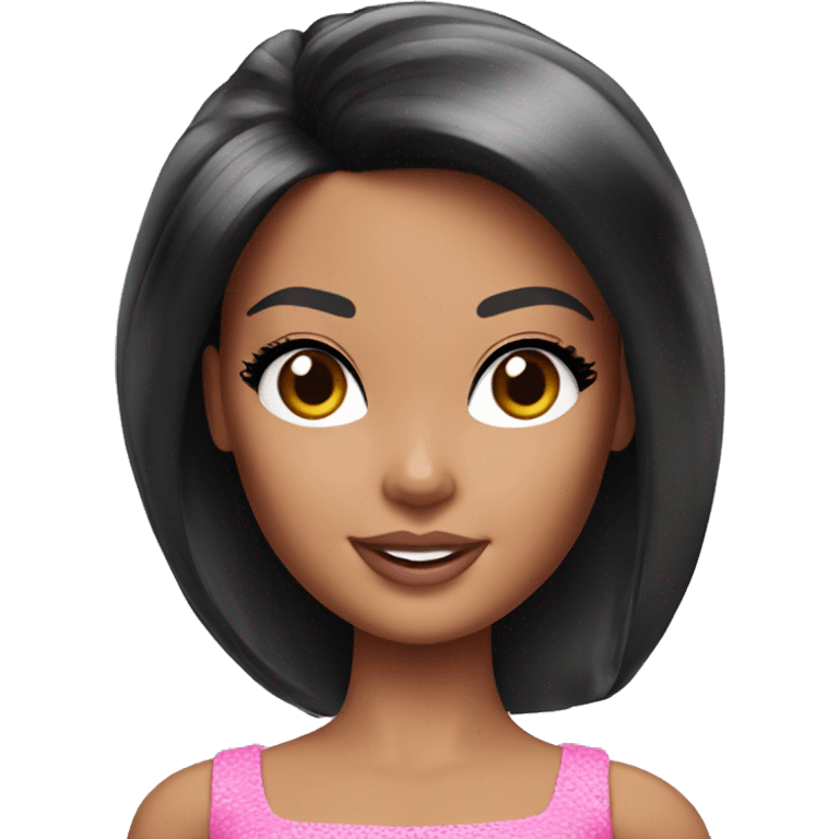 Barbie doll with black hair emoji