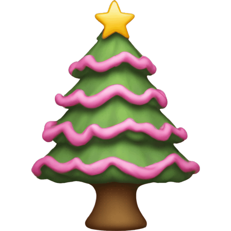 pink christmas tree emoji