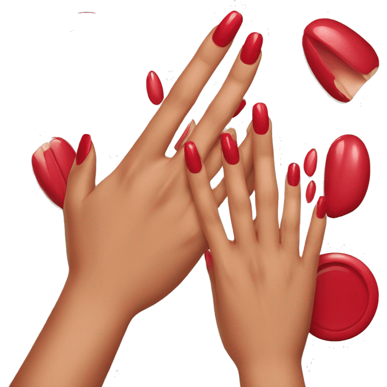 Red manicure emoji