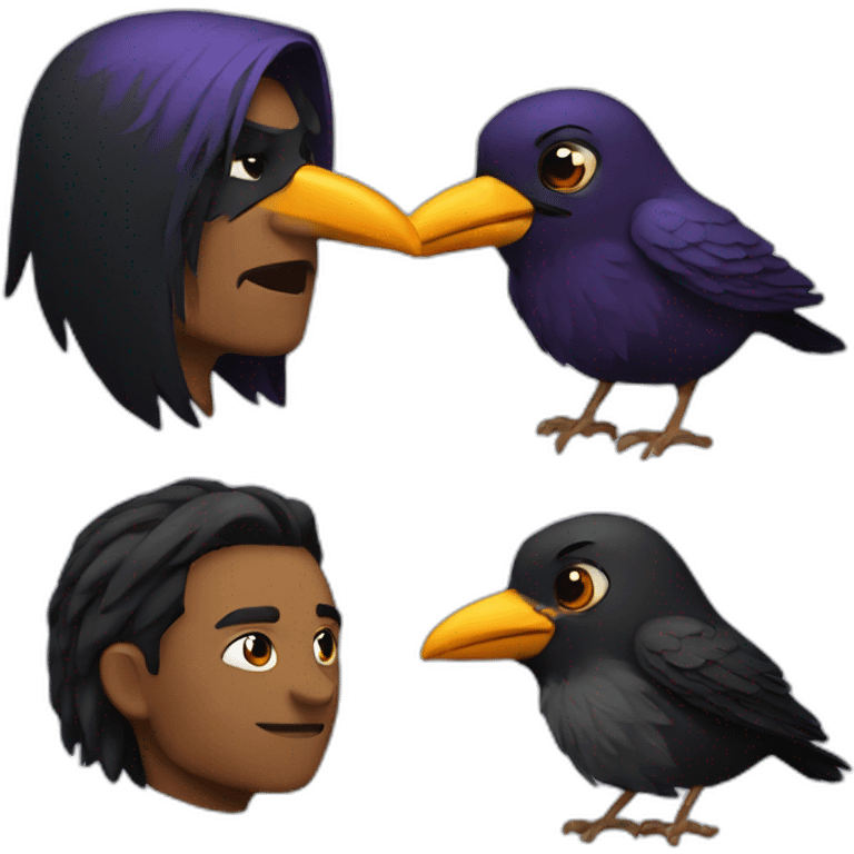 Raven and Robin emoji