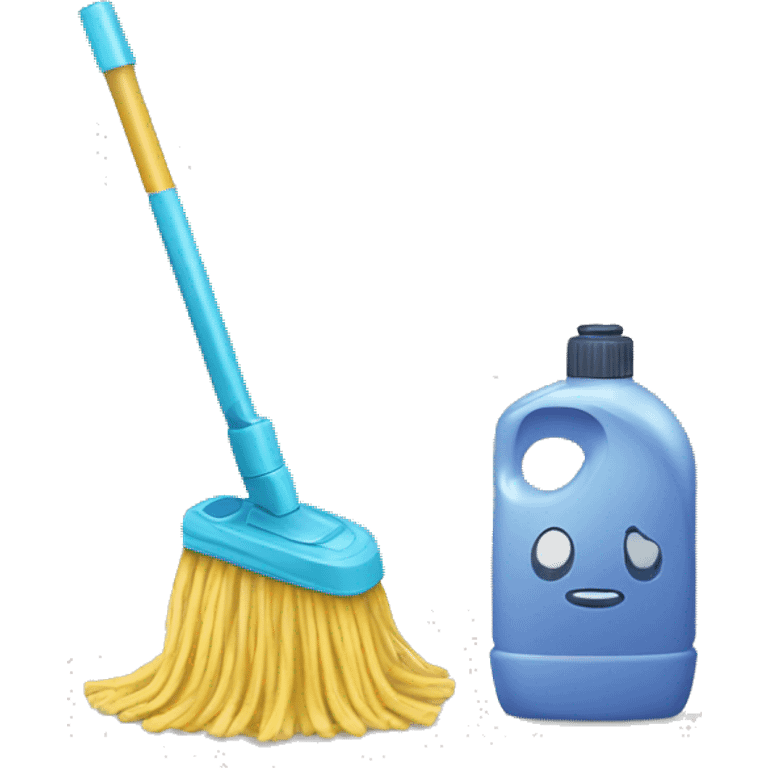 mop and wash spray crossed emoji