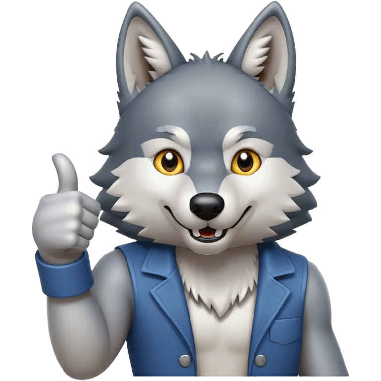 Wolf giving thumbs up emoji