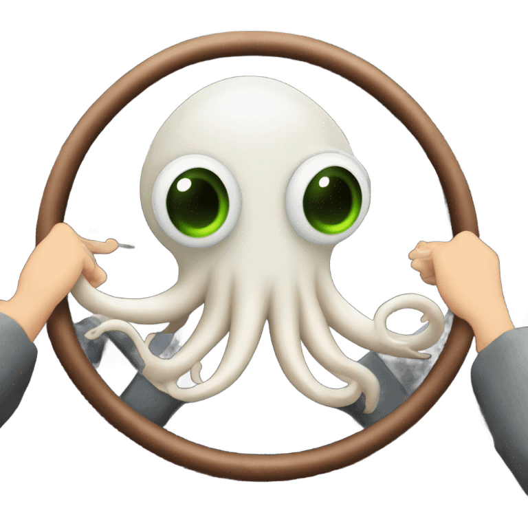 Squid driving  emoji