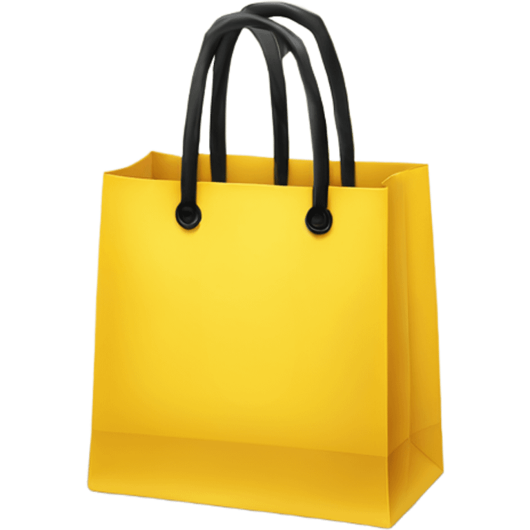 yellow shopping bag with black handles emoji