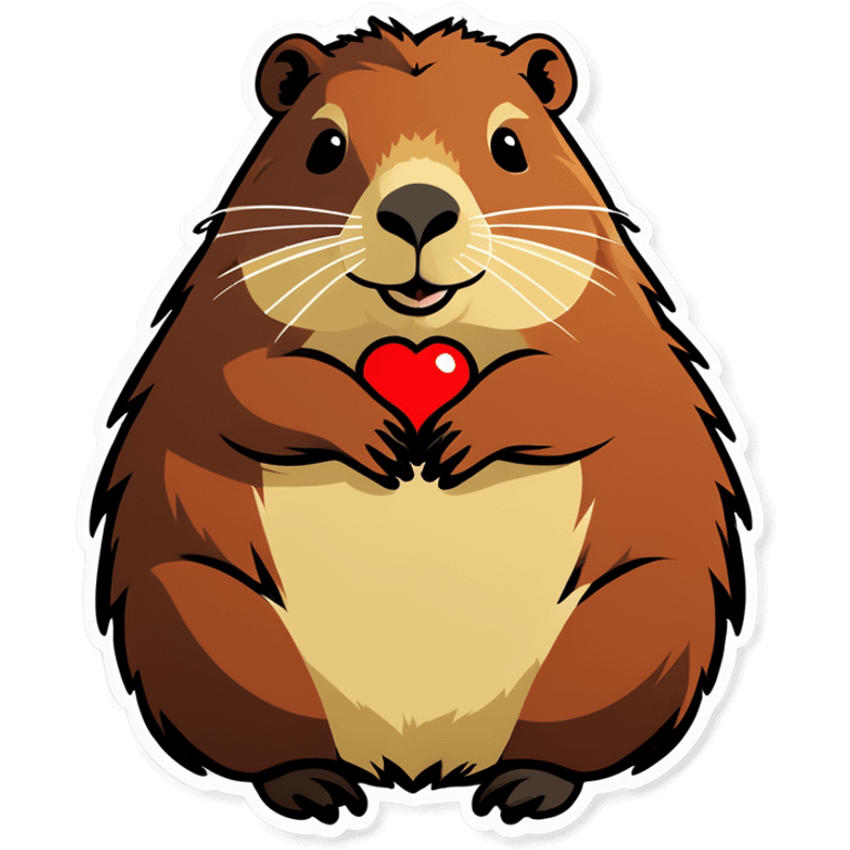 Capybara love emoji