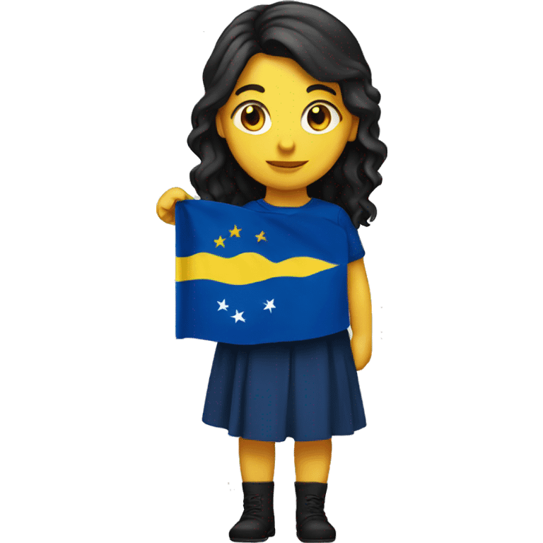 girl with kosovo flag emoji