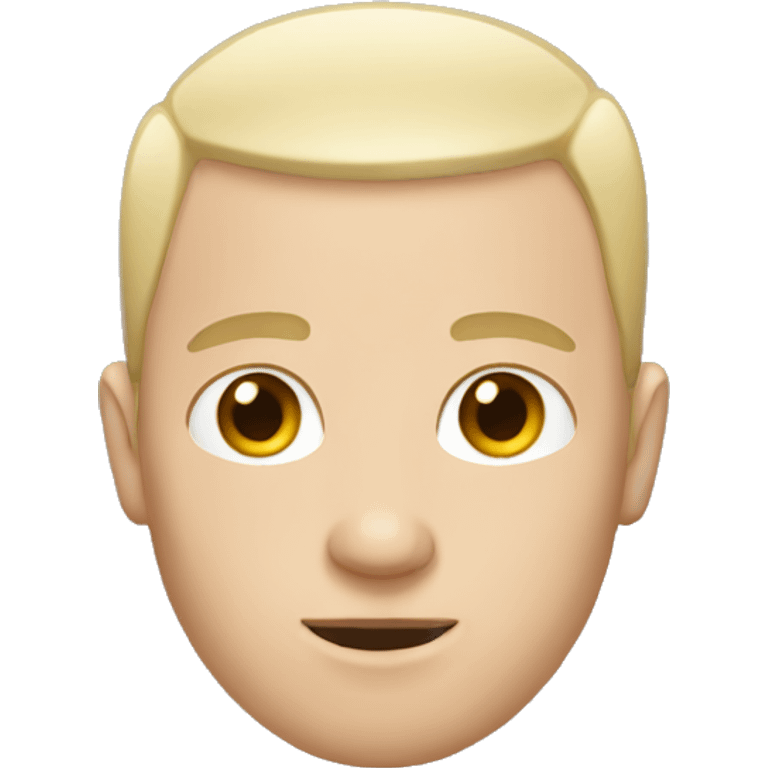 white man with shaved hair emoji