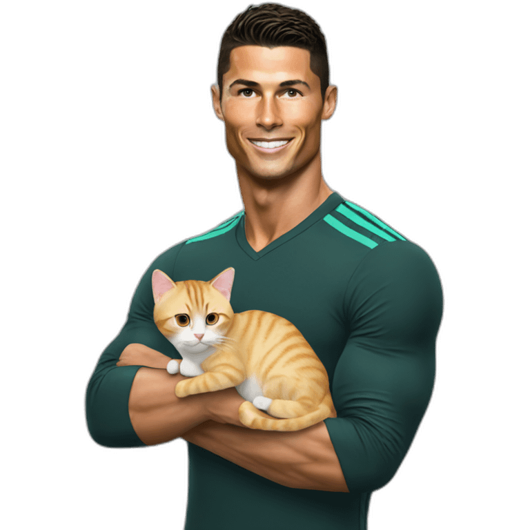 cristiano ronaldo holding cat emoji