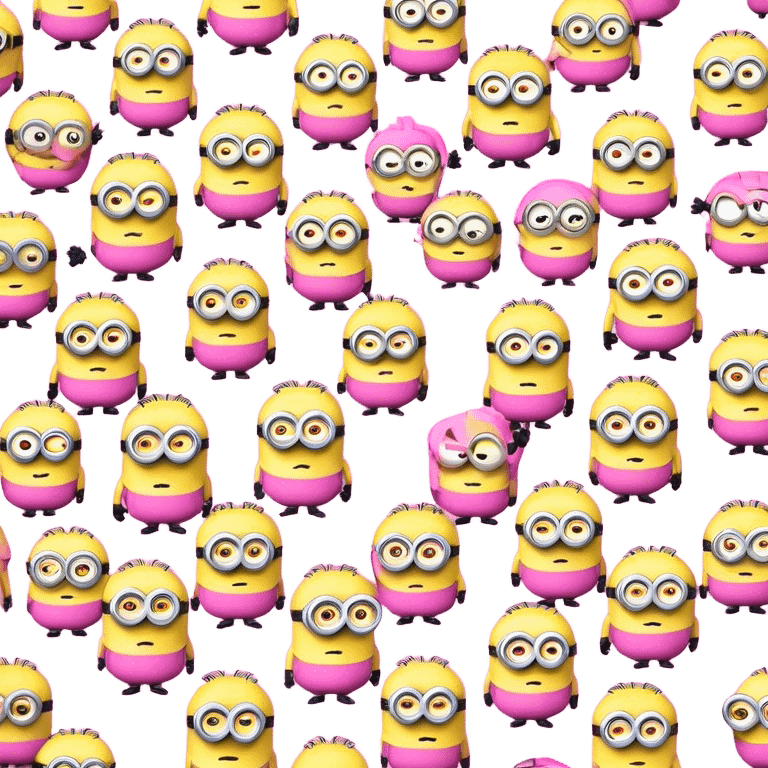 Minions usando rosa emoji