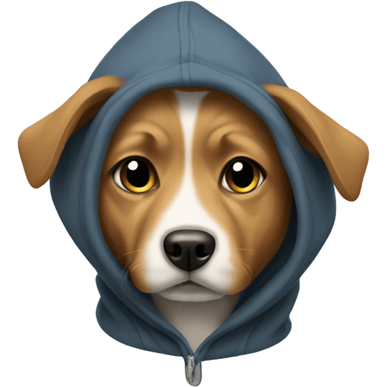 Dog a wearing hoodie  emoji