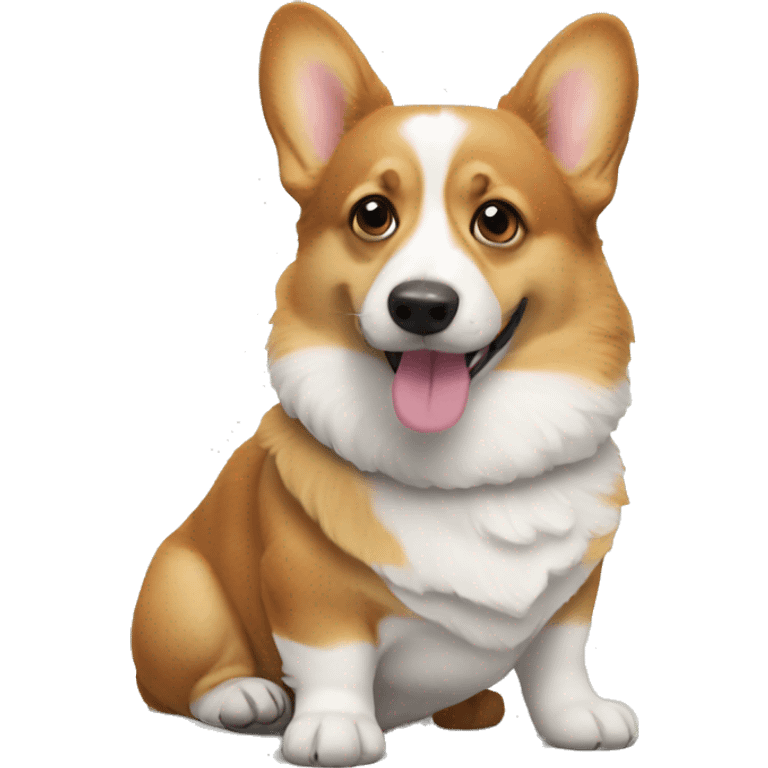 Corgi with binky  emoji