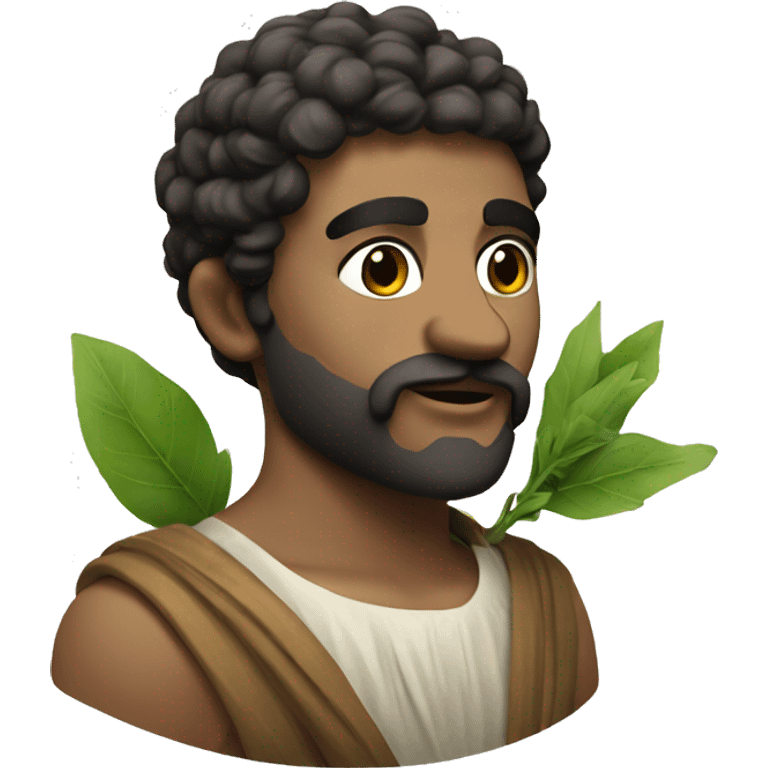 Virgil the Greek poet with laurel emoji