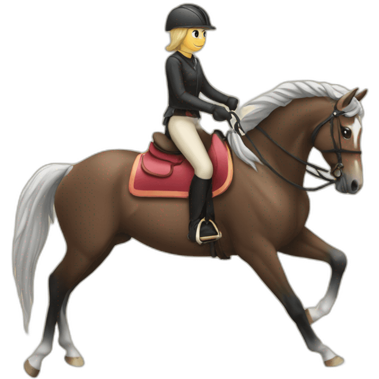 horse riding a horse emoji