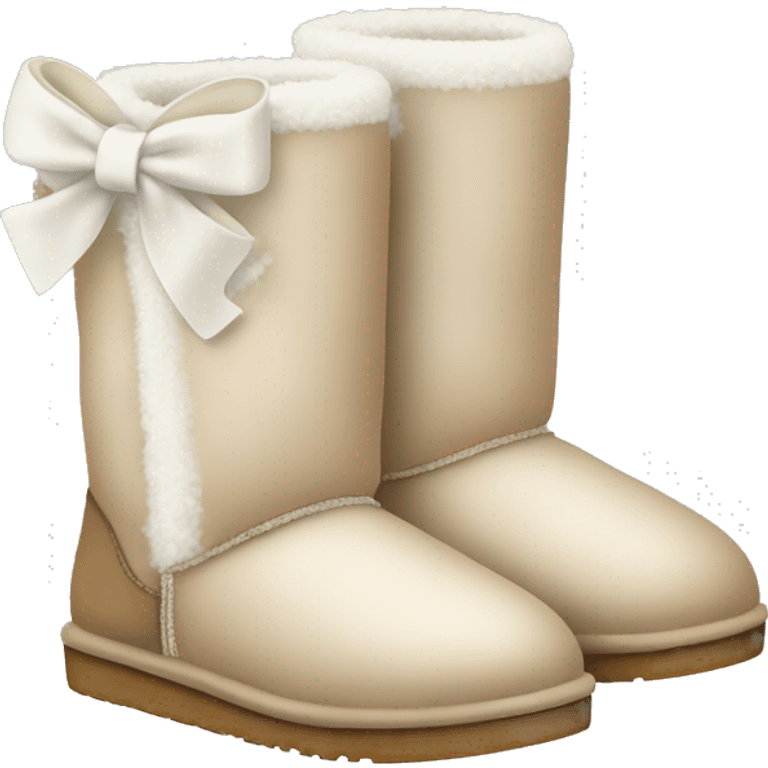 Uggs with white bows emoji