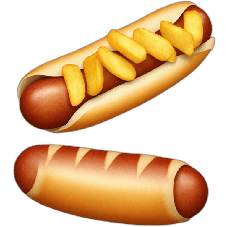 sausage with chips emoji