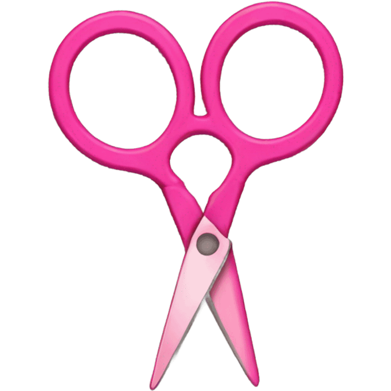 Pink scissors with bow emoji