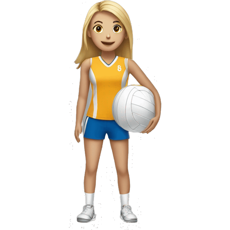 volleyball and girl  emoji