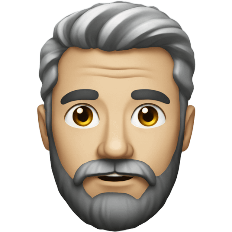 realistic portrait of mad bearded male emoji