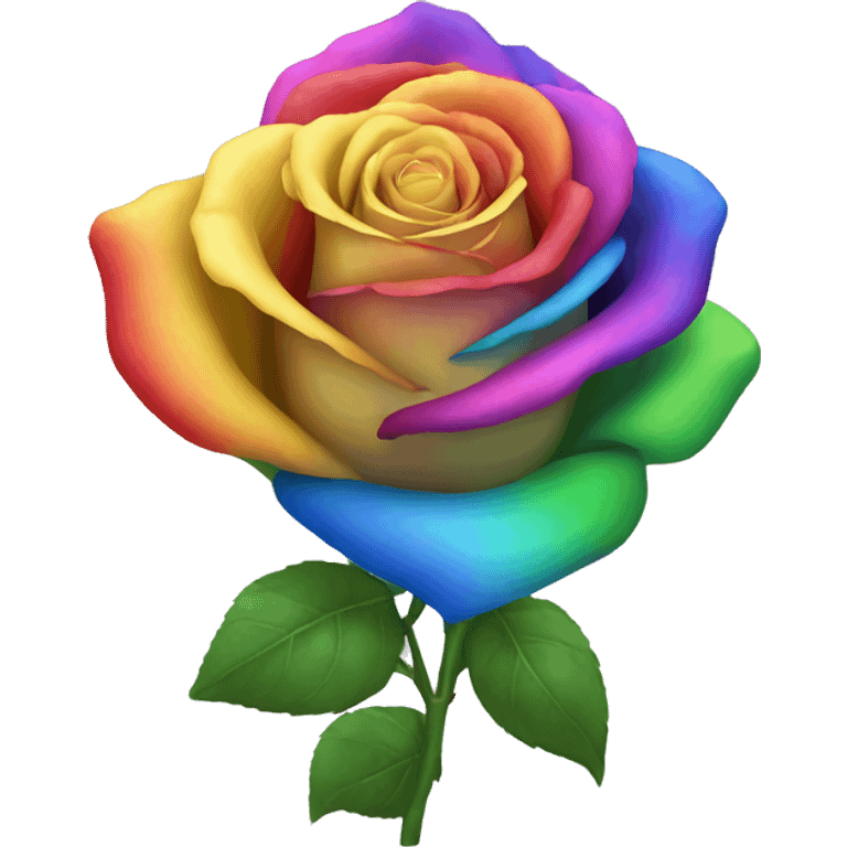 rainbow rose  emoji