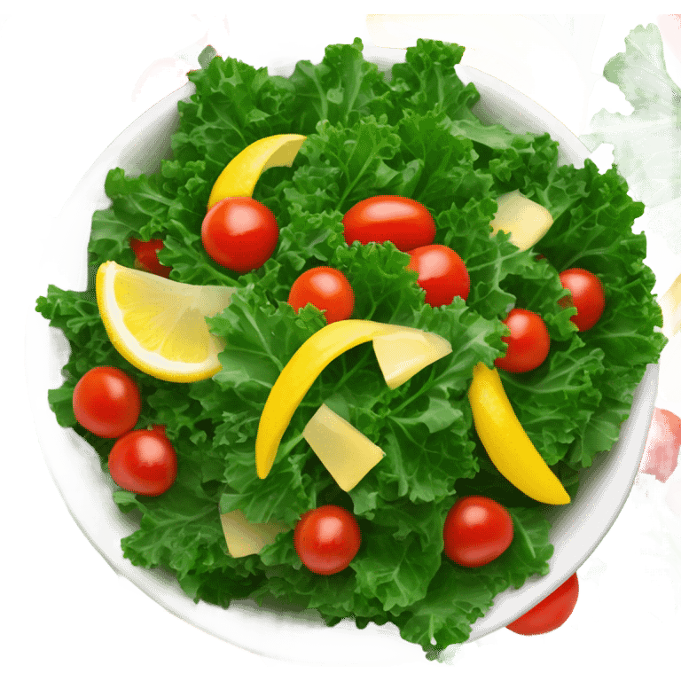 Kale salad with lemon dressing  emoji