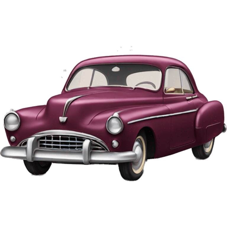 50's bordeaux car  emoji