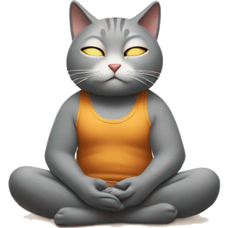 the cat is meditating emoji