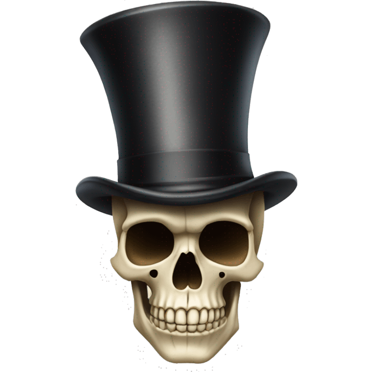 a skull with a top hat emoji