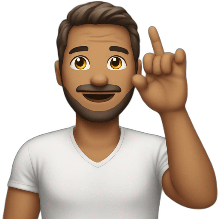 man showing call-me-hand emoji emoji