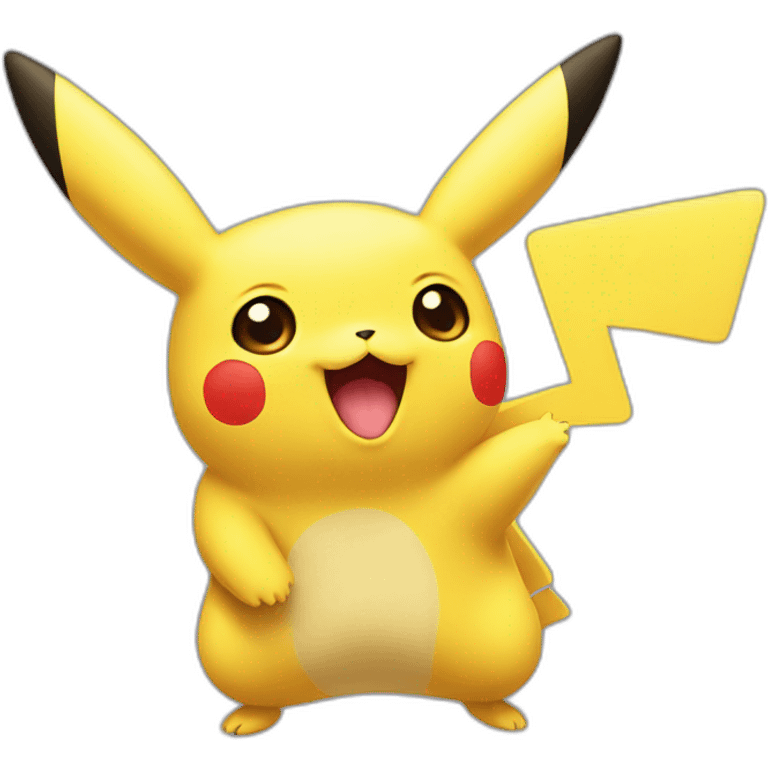 Pikachu with exclamation point emoji