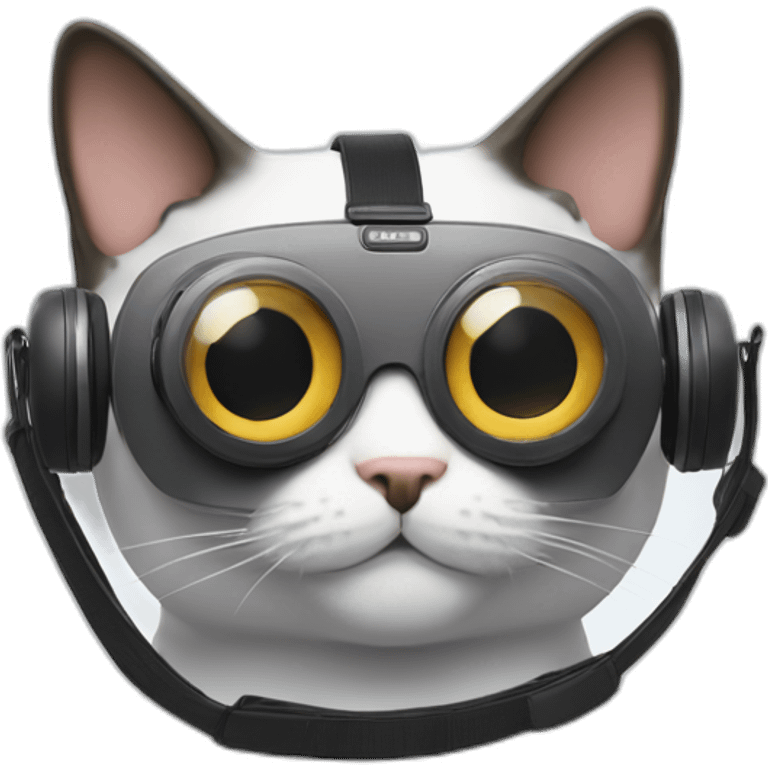 Cat with oculus quest 2 headset emoji