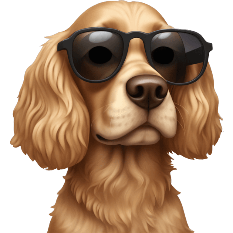 Cocker spaniel with sunglasses  emoji