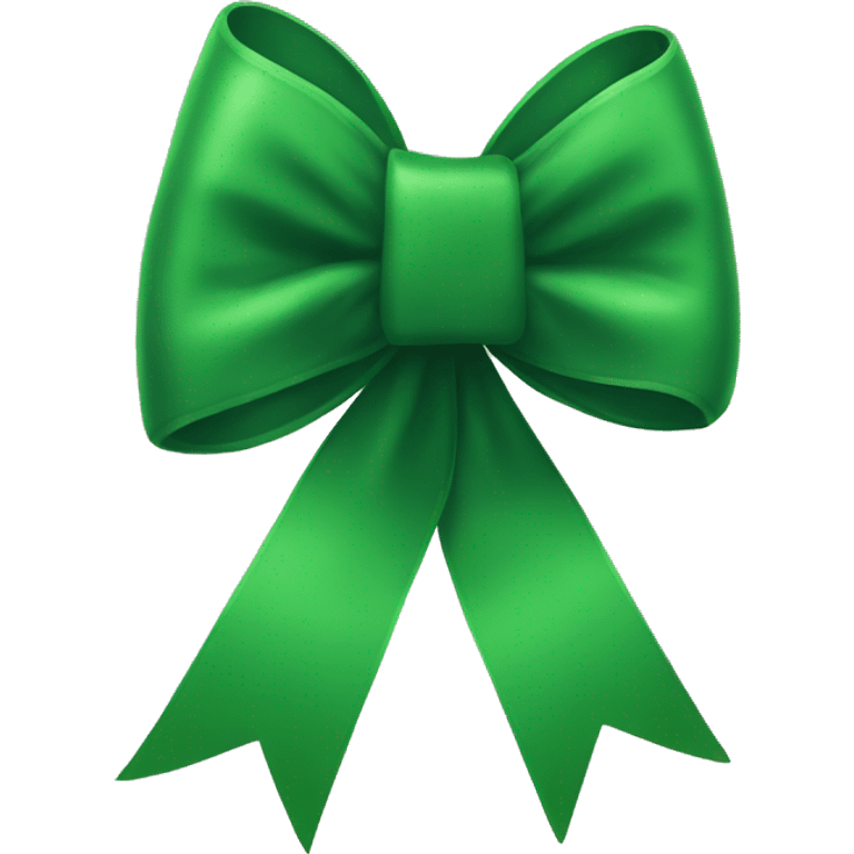 One singular green bow emoji