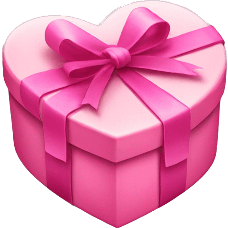 heart shaped pink gift box emoji