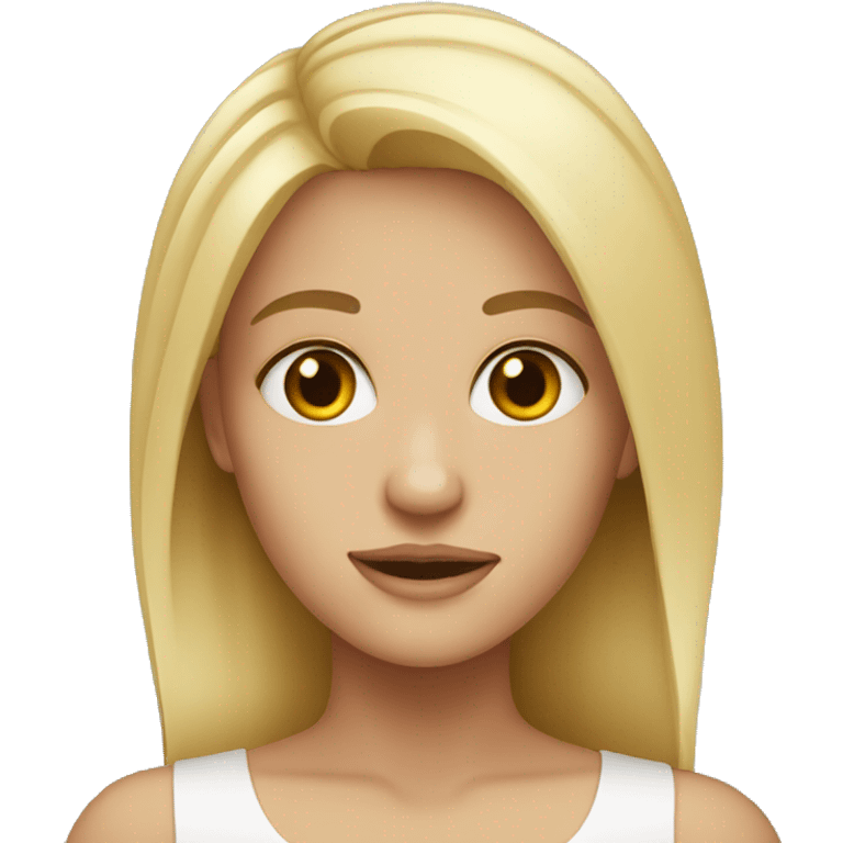 Blonde girl with hazel eyes emoji