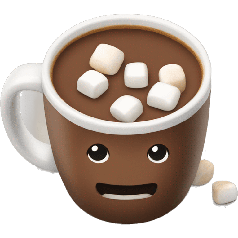 hot choclote with marshmallows  emoji