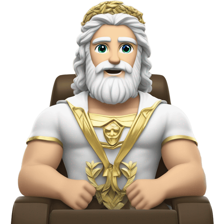 Zeus driving a car emoji